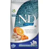 Farmina N&amp;D Ocean Morue, Potiron &amp; Orange 2,5 kg - pour chiens adultes de moyennes et grandes races