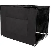 District 70 Couverture de cage pour chien Gris foncé S