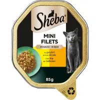 Sheba Mini Filets au poulet et à la dinde pâtée pour chat (85 g)