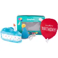 ZippyPaws - Pup Birthday Box - Bleu
