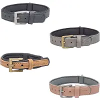 Beeztees Balacron Collier Ax Chien - Faux cuir - Noir - 31-39 cm x 20 mm