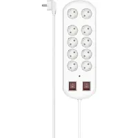 Hama 223163 multiprise 10x avec protection contre les surtensions 2,0 m blanc