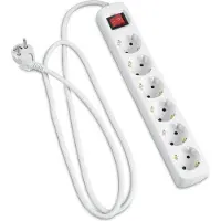 Hama Multiprise, 6 prises, avec interrupteur, 1,4 m, blche