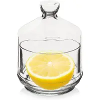 Northix Élégant bol à citron avec couvercle en verre transparent