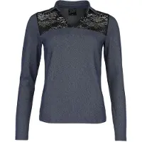 Pussy deluxe T-shirt manches longues Rockabilly de - Wild West Denim Look - Haut Manches Longues - S - XXL - pour Femme - bleu - Taille XL
