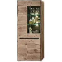 Innostyle Vitrine Bellini 80cm 2 portes - chêne/anthracite