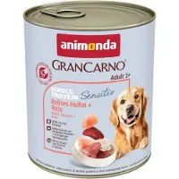 Animonda GranCarno GranCarno Sensitive Pure Chicken&amp;Rice poulet et riz pour chiens adultes sensitives 6x800 g