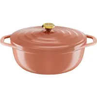 Tefal Cocotte en fonte ovale Air Soft Light CO30 30 cm Terracotta