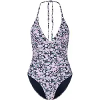 JOOP! Maillot de bain 'Fleur' turquoise / marron / lavande / noir