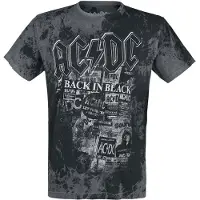AC/DC T-Shirt Manches courtes de - Back in Black - S - XXL - pour Homme - gris/noir - Taille XXL