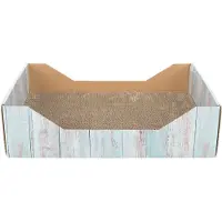 Trixie Boîte à Gratter - Carton - 45 x 12 x 33 cm - Turquoise