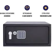 Yale Smart Living Coffre-fort - - YLC/200/DB2 - Alarme intégrée 130 dB - Acier - Clavier à code