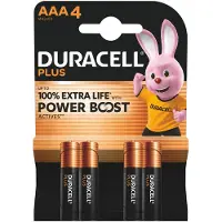 Duracell Piles « PLUS POWER BOOST » MINISTILO, blister de 4 pièces
