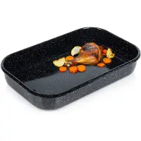 Orion Plat à rôtir rectangulaire émaillé 6 l, 42 x 27 x 7 cm