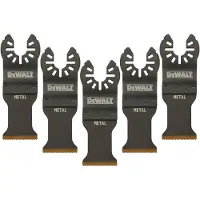 DeWalt Multitool Lame de scie Titan DT 20707 - Lame de scie plongeante - largeur30mm longueur 43mm - lame de scie oscillante pour métaux revêtue de titane - 5 pièces