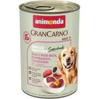 Animonda GranCarno 6x400g Adult Superfoods bœuf, betteraves rouges, mûres, pissenlit