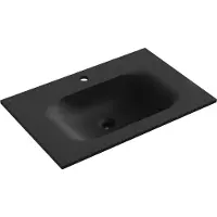 Mexen Vela lavabo encastré 71 x 46,5 cm, noir mat - 25237071