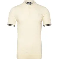 Superdry pour homme. M1110441A Polo beige Texture (M), Casuel, Coton, Manche courte