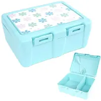 Orion Pojemnik śniadaniowy z przegrodą na śniadanie sałatkę lunchbox sztućce śniadaniówka kwiaty 1 l, Lunch box, Multicolore