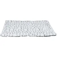 Trixie Tapis de sol en peluche MILA, blanc/gris