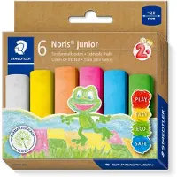 Staedtler Craie de rue Noris junior, carton de 6 maxi formats, carrés, diamètre : 20 mm, peu de poussière (6x)