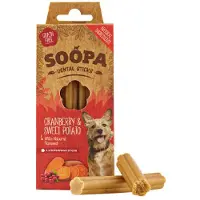 Soopa Bâtonnets dentaires Cranberry & Patate Douce pour chien