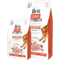 Brit Care Care Cat Grain-Free Indoor Anti-Stress - hypoallergéniques sans céréales, avec poulet frais, pour chats d'intérieur - 2 kg