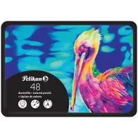 Pelikan Crayons de couleur en étui métallique (48x)
