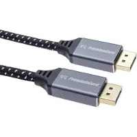 PremiumCord Câble DisplayPort 1.4 pÅÃÃpojný, kovovàa zlacenàkonektory (1 m), Câble vidéo, Argent