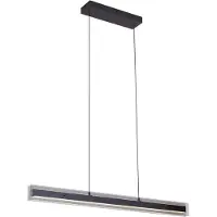 QAZQA Suspension moderne noire avec verre fumé incl. LED Easylift - Catch