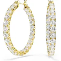 Swarovski Boucles d'oreilles 'MATRIX' or / transparent