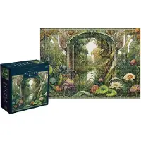Interdruk Interprint - Puzzle Jardin fleurs forêt plantes rivière - 500 dielov