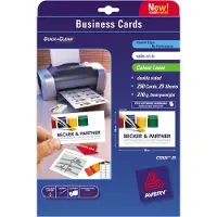 Avery Quick&Clean - Cartes de visite recto/verso - blanc - 54 x 85 mm - 270 g/m² - 250 carte(s) ( 25 feuille(s) x 10 )