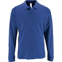 Sols Polo parfait à manches longues pour hommes PC2912 (XL) (Bleu roi)