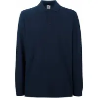 Fruit Of The Loom Polo pour hommes Premium, Langarm BC1383 (S) (Dunkelblau)