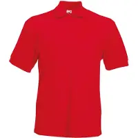 Fruit Of The Loom 65/35 Herren Piqué Polo-Shirt, Kurzarm BC382 (XL) (Rot)