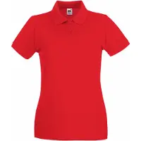 Fruit Of The Loom - Polo "Premium" pour femme manches courtes BC1377 (XS) (Rouge)
