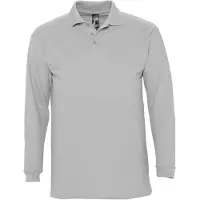 Sols Hommes Hiver II Piqué Chemise à manches longues / Polo, manches longues PC329 (S) (Gris chiné)