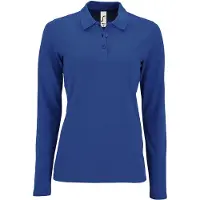 Sols Polo piqué femme manches longues PC2908 (XL) (Bleu roi)
