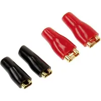 ACV Cosse plate 2 x 2,8 mm noir / 2 x 4,8 mm rouge, Câble + prise électronique, Rouge