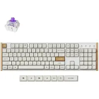 Keychron Clavier mécanique sans fil pour gamers K10 HE à interrupteur magnétique - Édition spéciale blanche