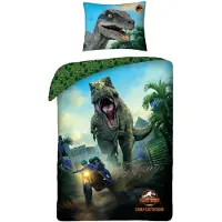 Halantex SP. z.o.o. Jurassic World "Camp Cretaceous" linge de lit - 100 pour cent coton (140 x 200 cm, 70 x 90 cm)