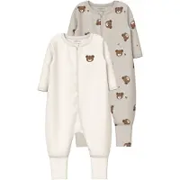 Name it Pumice Bear Long Sleeve Pyjama 2 Units Beige 24 Months Enfants