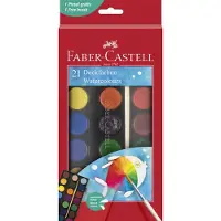 Faber-Castell Aquarelle - Aquarelle - 21 Couleurs + 1 pinceau - - UneTaille - Set de Coloriage