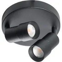Eth Spot monté en surface 2x LED Liam Noir - rond