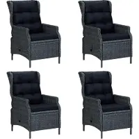 vidaXL Ensemble à manger de jardin 5 pcs Gris foncé