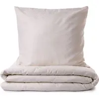 L'essentiel Maison , Plaid - Cream, Ranforce Ensemble housse de couette simple (FR), crème, 100 % COTON RANFORCE, 140 x 200 cm