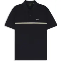 BOSS pour homme. 50553639 Polo Paddy marine (S), Casuel, Coton, Manche courte