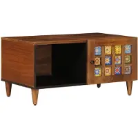 vidaXL Table basse marron 80 x 50 x 40 cm bois massif mangue