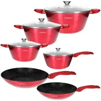 Cheffinger Set de cuisine 10 pièces - Rouge